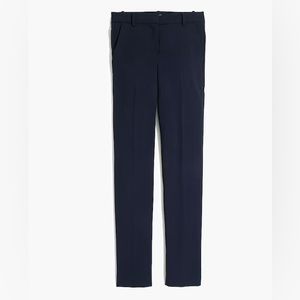 NEW J. CREW RUBY FULL-LENGTH STRETCH TWILL PANTS - NAVY BLUE, 2P, 2, PETITE